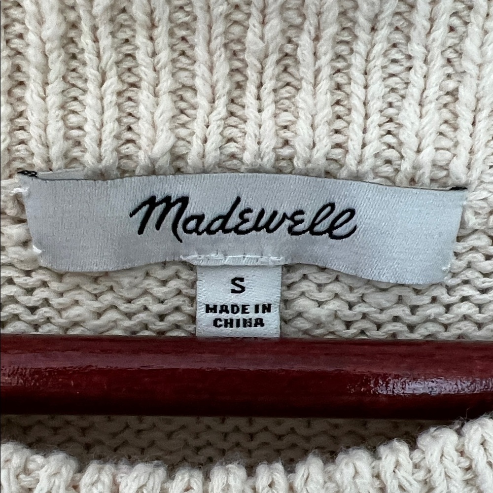 Madewell Cream and Soft Yellow Ombre Knit Style #AM300 Cropped Top Size S - Picture 3 of 16